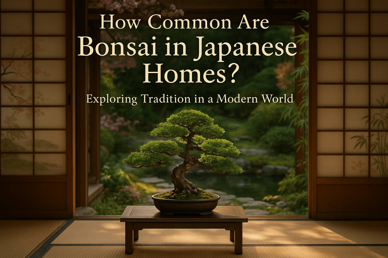 **alt_text:** A serene Japanese home with a bonsai tree, reflecting the art of cultivation and cultural harmony.