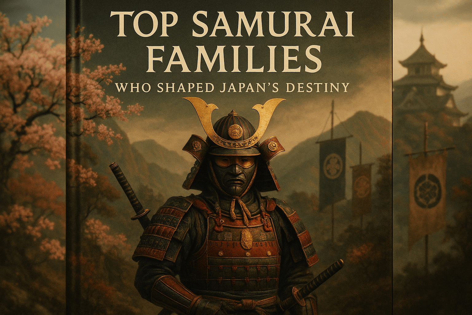 alt_text: A majestic samurai in armor symbolizes unity among influential clans, set against serene landscapes.